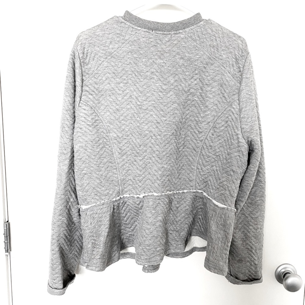 TORRID Gray Peplum Zip Up Fleece Jacket Size 2 - Picture 4 of 8